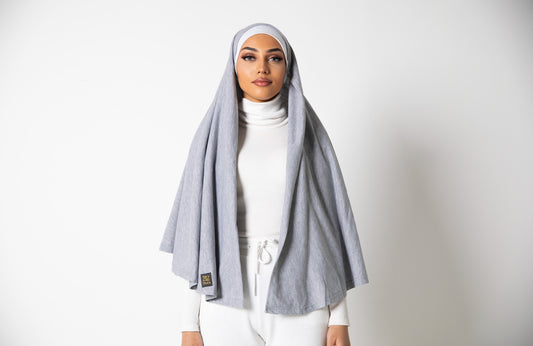 Plain DuDi Hijab - Grey