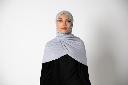 Zipper DuDi Hijab - Grey