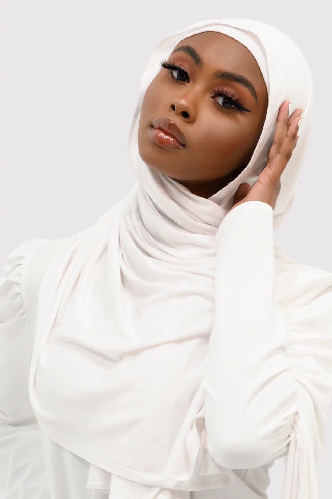 Jersey Plain Hijab-White