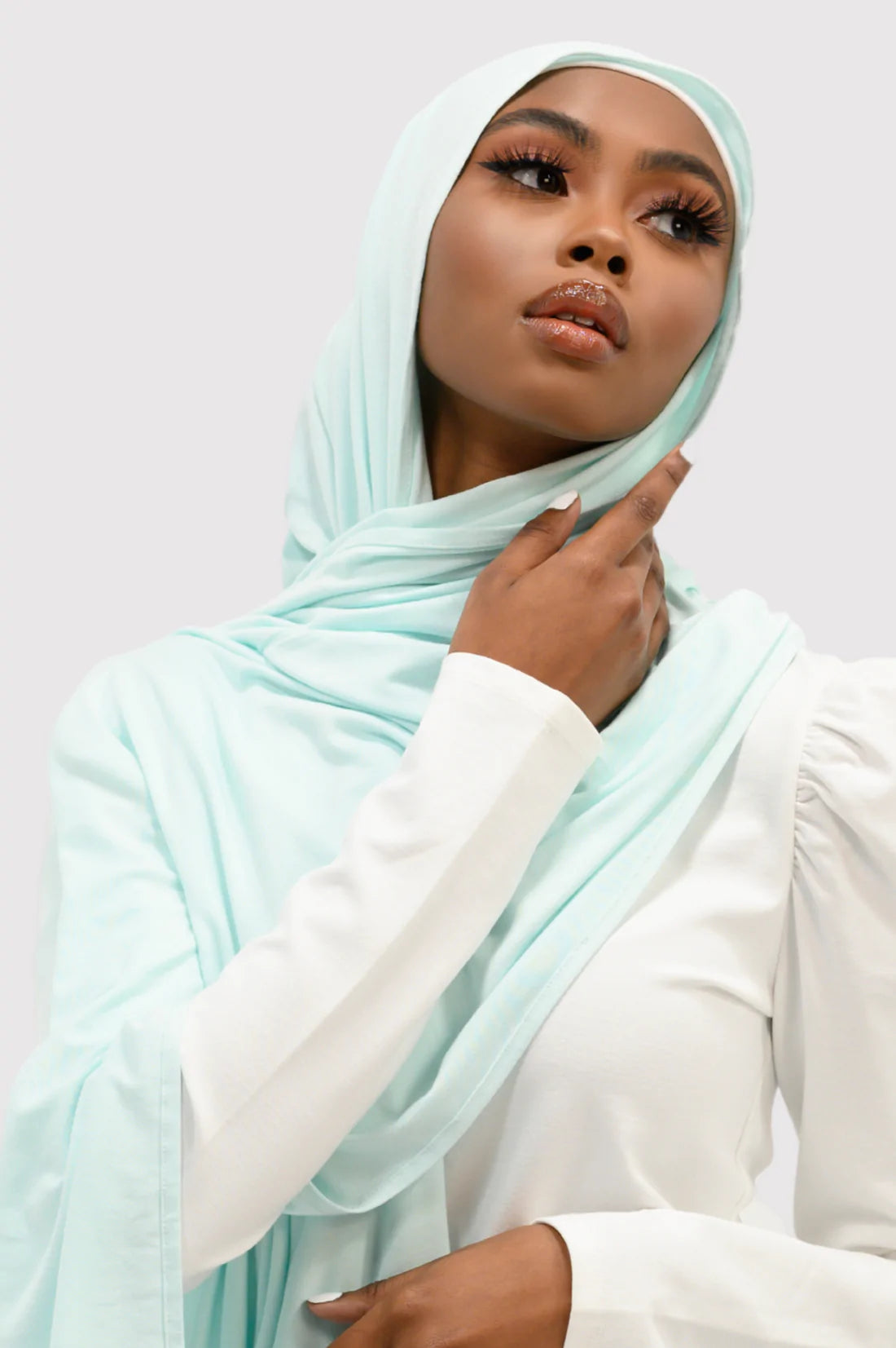 Jersey Plain Hijab-Turquoise