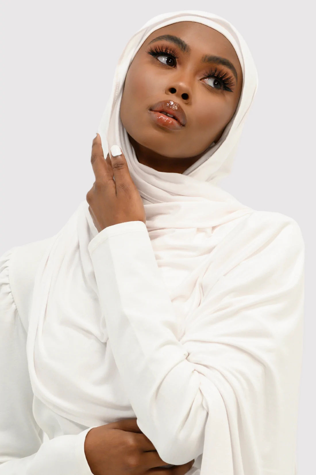 Jersey Plain Hijab-White