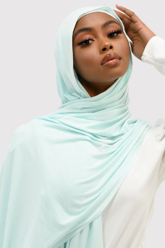 Jersey Plain Hijab-Turquoise