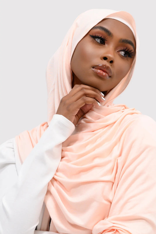 Jersey Plain Hijab-Apricots