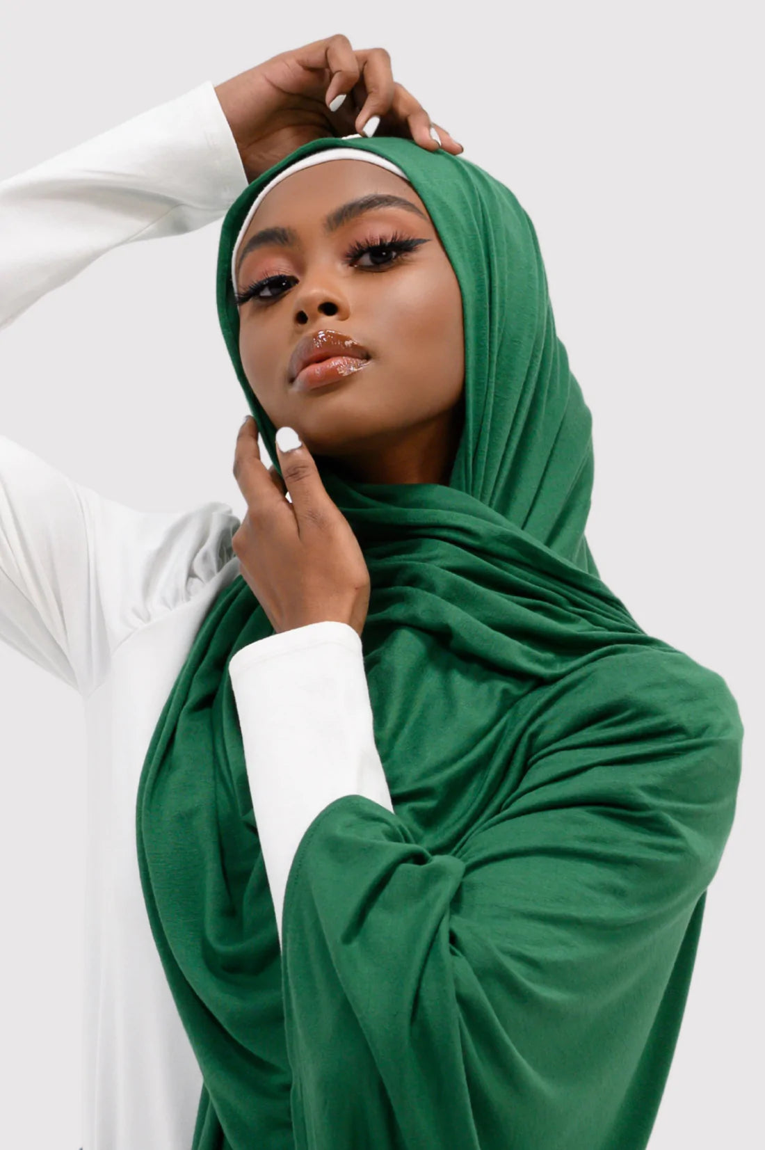 Jersey Plain Hijab-Green