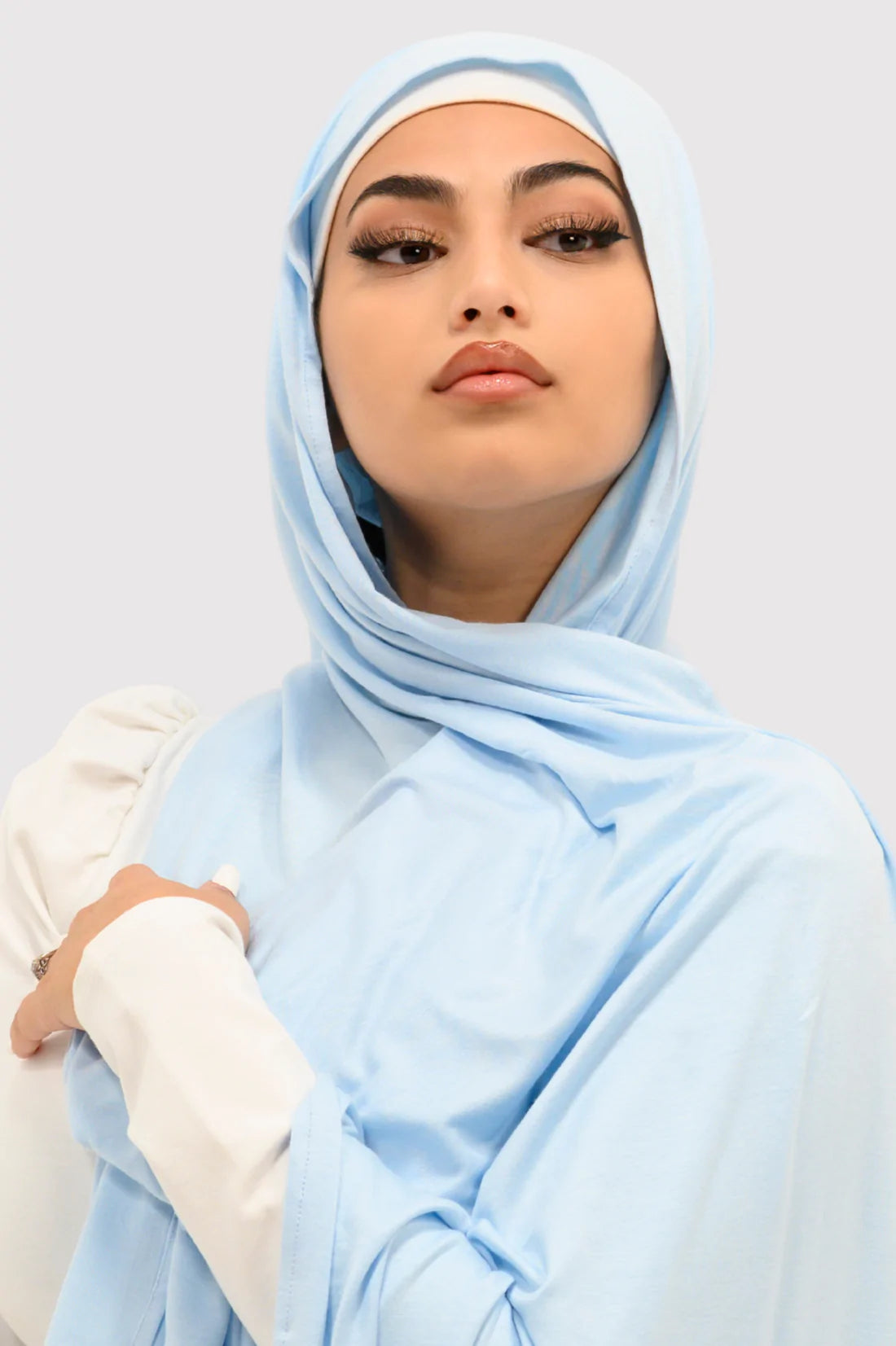 Jersey Plain Hijab-Light Blue